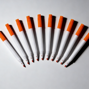10 Erasable Blackboard Markers, White Dust-Free Liquid Chalk, Non-toxic Wet-Erasable Water-Based Markers, 2mm Tip, Suitable for Blackboards, Whiteboards, Glass, Plastics, and Labels, Orange Ink (10-pack)